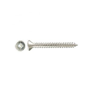 6 X 3/8 Flat Head Square Drive Self Tapping Screw Zinc Plated