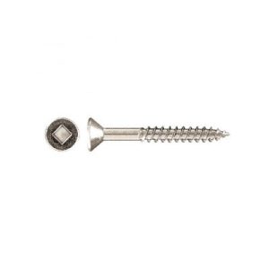 8 X 1-1/2 Flat Head Square Drive Wood Screw Zinc Plated