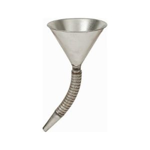 1 Gallon Galvanized Steel Funnel With Flexible Extension