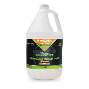 Walter 53-K 345 Gel Hand Sanitizer Fragrance-Free 70% Alcohol 3.78L