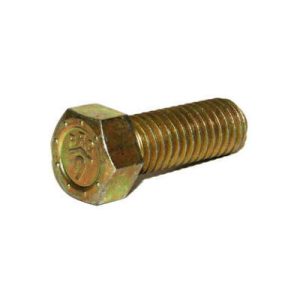 3/8-24 X 1 1/4 Hex Head Cap Screw L9 Yellow Zinc Dichromate Plated 440222