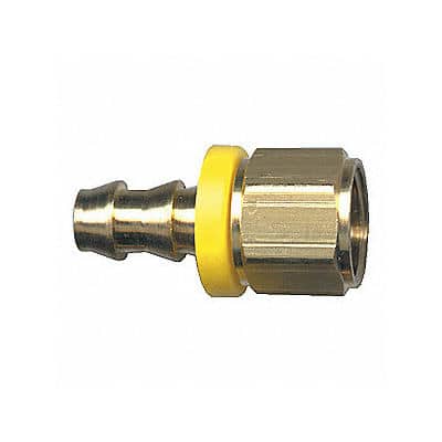 1/2 I.D. 3/8 NPT Brass Push On Hose Barb Coupler To Female Pipe