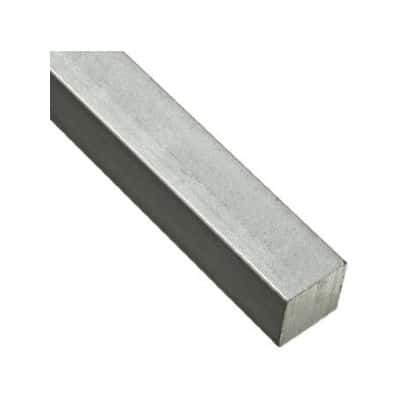 1/4 Inch Thick 1/2 Inch X 12 Inch Rectangular Keystock Zinc Plated