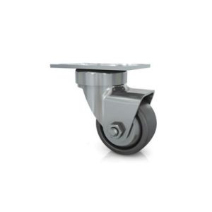 Darcor 16-63.5-XSE 3 1/2 Inch X 1 1/4 Inch Solid Elastomer Rubber Wheel Swivel Caster 350 LB Capacity