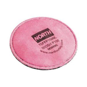 North 75FFP100NL Particulate Pancake Low Profile P100 Filter With Odor Relief 2/Pk