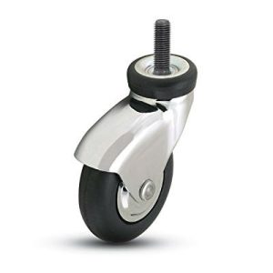 Darcor OA-53-XD 3 Inch X 1 Inch Neoprene Swivel Wheel Office Chair Caster 100 LB Capacity
