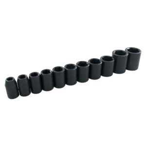 Gray P11T 1/2 Inch Drive 11 Piece 6 Point Standard Impact SAE Socket Set
