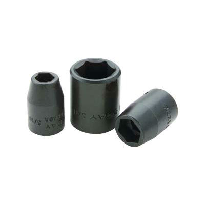 Gray P2216 3/8 Inch Drive 6 Point 1/2 Inch Black Impact Socket