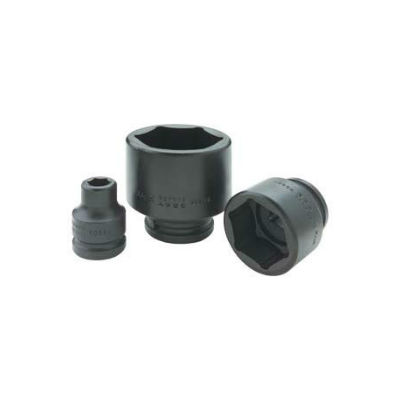 Gray P2654 3/4 Inch Drive 6 Point 1 11/16 Inch Black Impact Socket