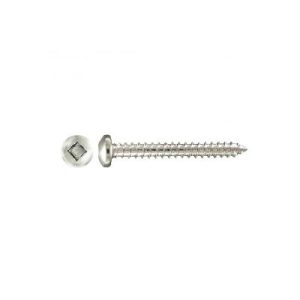 10 X 1 1/2 Pan Head Square Drive Tapping Screw 18-8 Stainless Steel