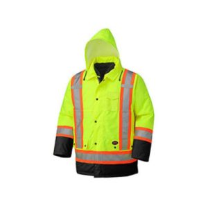 Pioneer 5021BB 5X-Large 7 In 1 High Visibility Waterproof Lime Safety Winter Coat 62 - 64 Inch V1120161