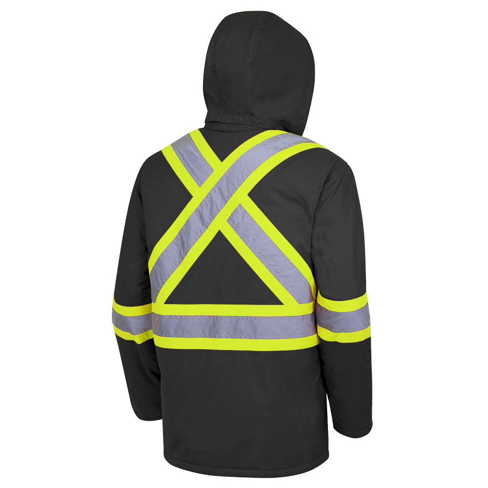 Pioneer 5031BK 4X-Large Waterproof Quilted Black Polyester Safety Winter Coat V1150170-4XL - Image 2