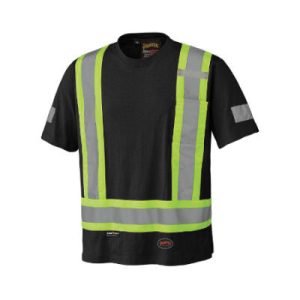 Pioneer 6976 Small Black Cotton Traffic Safety Short Sleeve T Shirt V1050570