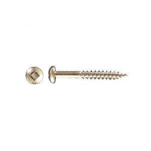 10 X 4 Round Head Square Drive Wood Screw Zinc Plated