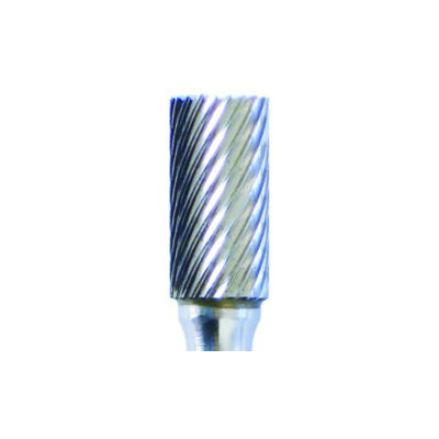 SB-43 Cylindrical With End Cut Single Cut Miniature Carbide Burr 1/8 Shank 1/8 DIA 9/16 LOC