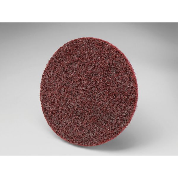 3M SB07486 Scotch-Brite 3 X 0 Roloc TR Aluminum Oxide Medium Surface Conditioning Discs Maroon 7000046113 - Image 2