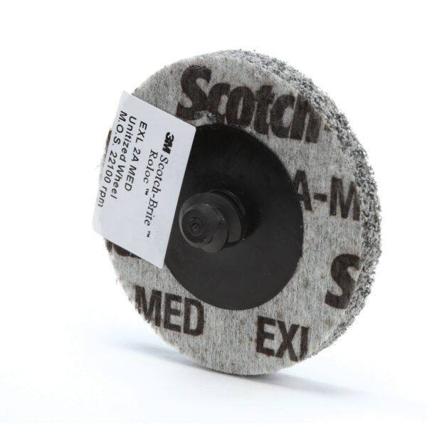 3M Scotch-Brite SB17194 2 Inch 8A Coarse Buff & Blend Roloc EXL Unitized Wheel 7100000871 - Image 2