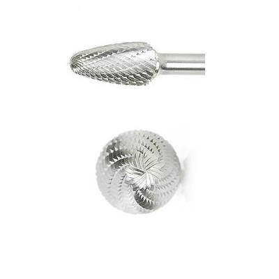 SF-7-DC Tree With Radius End Double Cut Carbide Burr 1/4 Shank 3/4 DIA 1 LOC