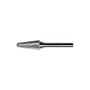 SL-4 Taper With Radius End Single Cut Carbide Burr 1/4 Shank 1/2 DIA 1 1/8 LOC