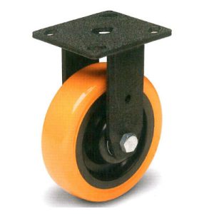 Tuff Grade TGC-30800-R Rigid 8 Inch X 2 Inch Orange Polyurethane Wheel Caster 900 LB Capacity