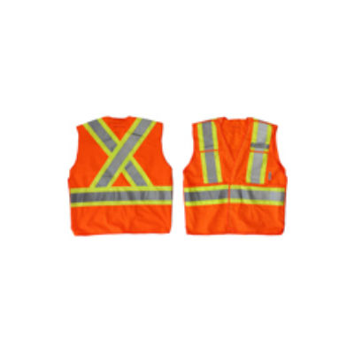5 Point Tear Away Polyester Traffic Vest Lime Level 2 2X-Large / 3X-Large