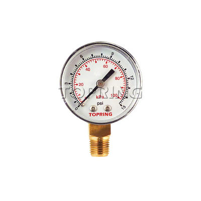 Topring 55.220 Standard Dry Pressure Gauge 2 Inch Diameter 1/4 NPT LM 0-200 PSI