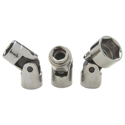 Gray TU140A 3/8 Inch Drive Universal Joint 6 Point 7/16 Inch Chrome Socket