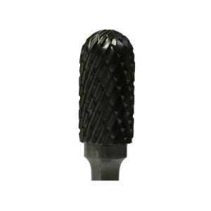 Tuff Grade SC-2-IDI Cylindrical Radius Double Cut Carbide Burr 5/16 DIA 1/4 Shank