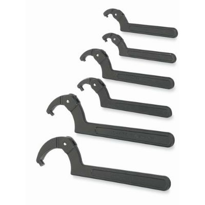 Williams WS-474 4 Piece Adjustable Hook Spanner Wrench Set Black