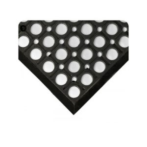 Wearwell WorkRite 474 3Ft X 10Ft Black Anti-Slip Anti-Fatigue Mat 1/2" Thick