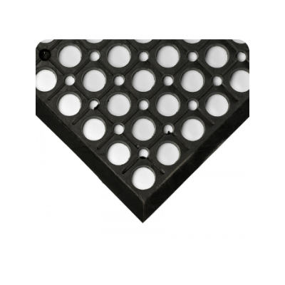 Wearwell WorkRite 474 3Ft X 10Ft Black Anti-Slip Anti-Fatigue Mat 1/2" Thick