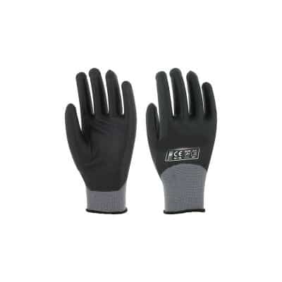 Black Micro Foam Nitrile Fully Coated Glove Size 10 Not Waterproof