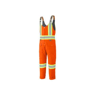 Pioneer 5538 2X-Large Quilted Orange Cotton Duck Safety Bib Overalls 44 - 46 Inch V2060550