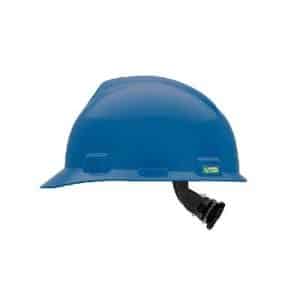 MSA 475359 Blue V-Gard Slotted Hard Hat Cap Style With Fas-Trac III Suspension