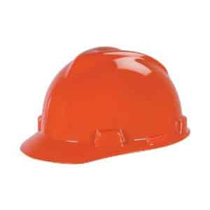 MSA 475361 Orange V-Gard Slotted Hard Hat Cap With Fas-Trac III Suspension
