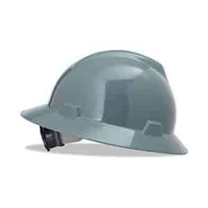 MSA 475388 Grey Full Brim Hard Hat With Fas-Trac III Suspension