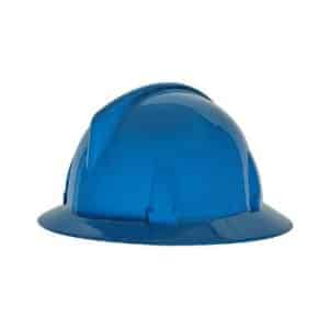 MSA 475389 Blue V-Gard Slotted Full Brim Hard Hat With Fas-Trac III Suspension