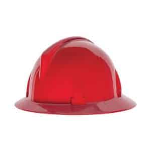 MSA 475392 Red TopGard Full Brim Hard Hat With Fas-Trac III Suspension