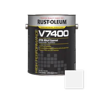 Rust-Oleum Alkyd Enamel Paint: 128 fl oz, High-Gloss, White - Indoor & Outdoor, 230 to 425 Sq ft/gal, 340 GL VOC | Part #245406