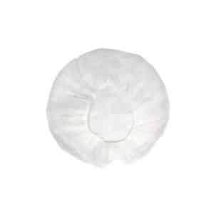 24 Inch White Polypropylene Disposable Bouffant Cap Hair Nets - 100/Bag