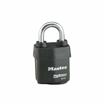 Master Lock 6121 ProSeries Weather Tough 2 1/8 Wide Laminated Steel Re-keyable Pin Tumbler Padlock