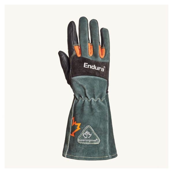 Endura 398GLBG Medium Goat Skin Heat Resistant Tig Welding Glove Extended Cuff