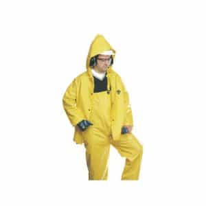 3 Piece PVC Safety Rain Suit Flame / Fire Retardant 2-Extra Large