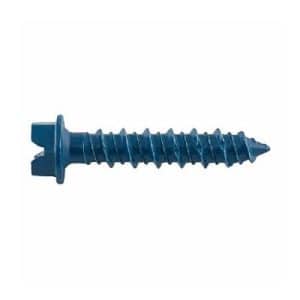 Hex Slot Head Concrete Screw 1/4 Inch X 2 1/4 Inch With Blue Polymer Coating