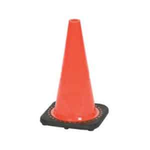 18In Orange Traffic Cone Pylon 3 LB Base No Reflective Collar