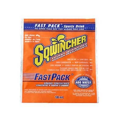 Sqwincher 11086 Concentrate Orange Fast Pack Rehydration Drink 0.6 Ounces