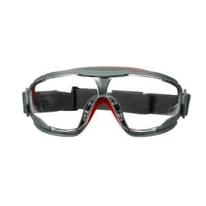 3M GG501SGAF Solus Goggle Gear Splash Goggles Clear Scotchgard Anti-Fog Lens Black & Red Frame 7100079187