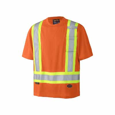 Pioneer 6990 Large Orange Quick Dry Traffic Safety T Shirt V1051150