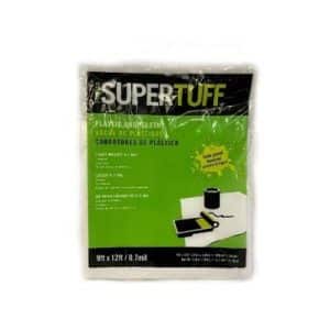 9 Inch X 12 Inch Plastic Drop Cloth 1 Mil Thick