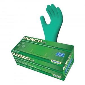 Ronco 995 2X Large Green Nitrile Exam Disposable Glove Powder Free 5 Mil 90/Box